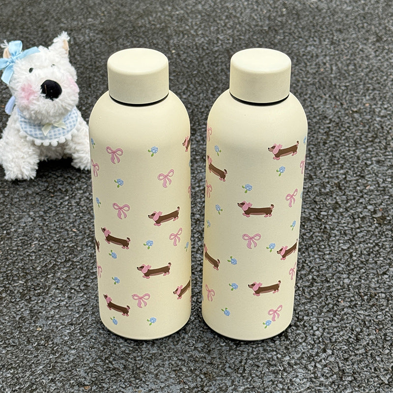 Damen Isolier-Trinkflasche mit floralem Design und hygienischem Verschlusssystem Brehn