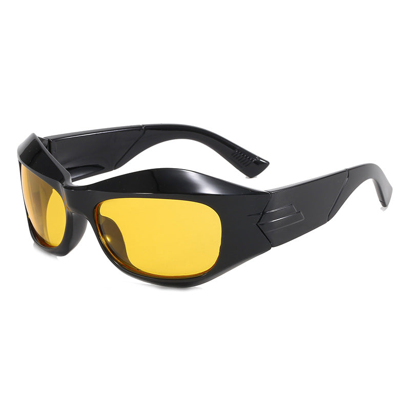 Damen Retro-Sonnenbrille im trendigen Schilddesign Brehn