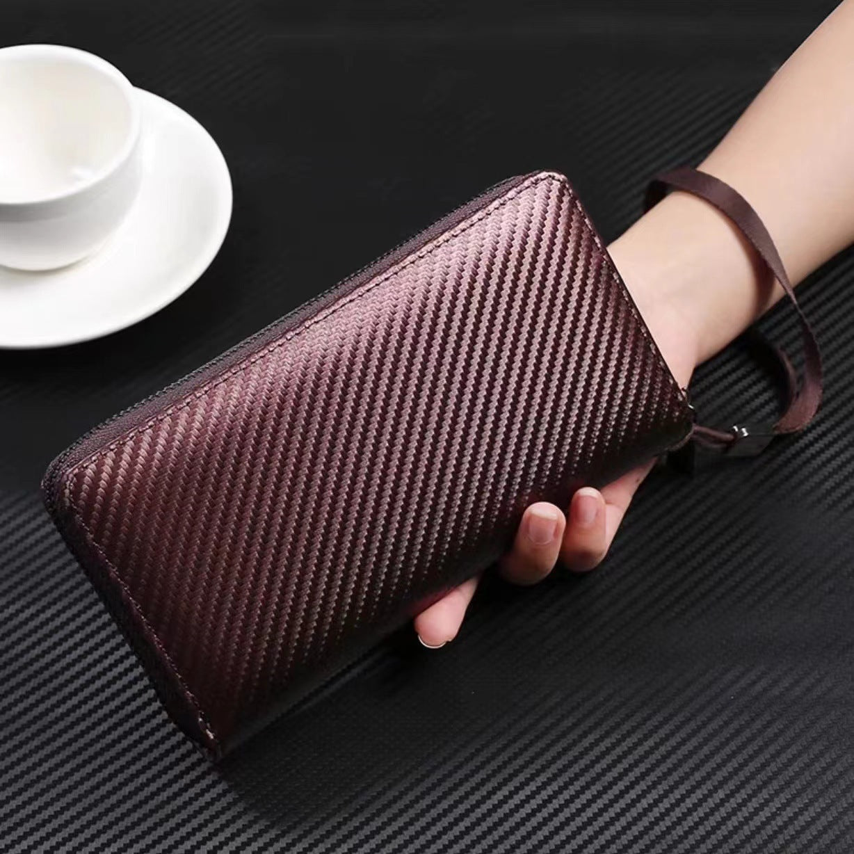 RFID-blockierende Leder-Brieftasche Brehn