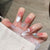 Elegante Glitzernde Press-On Nagelkunst Brehn