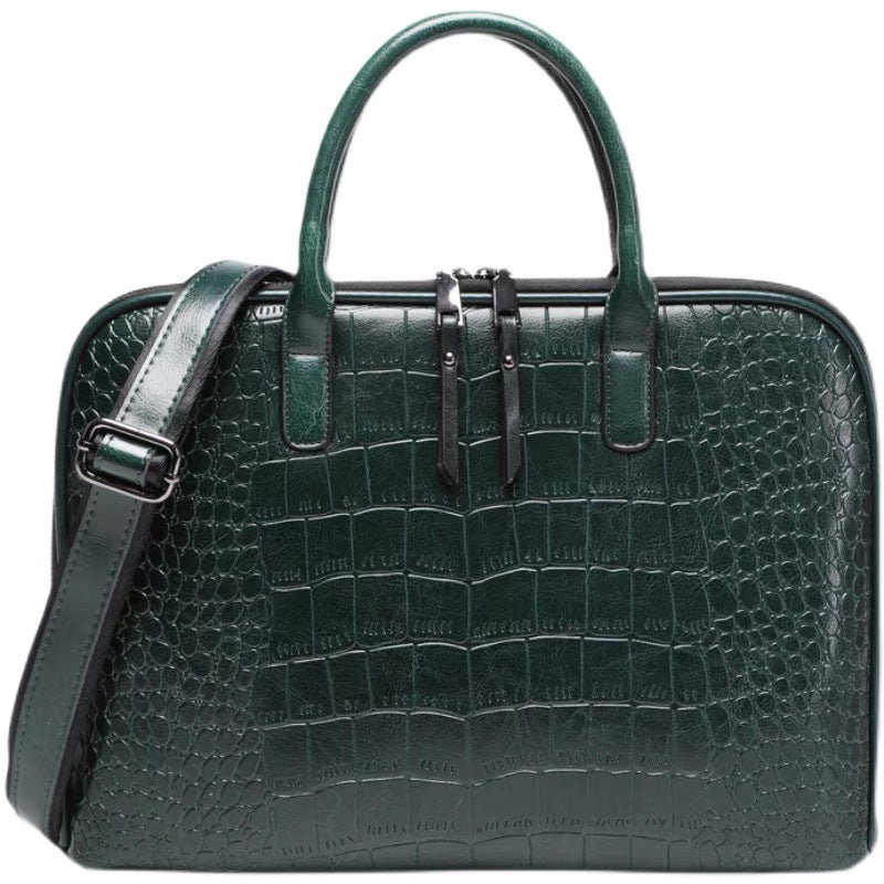 Elegante Handtasche Im Krokodil-Look Brehn