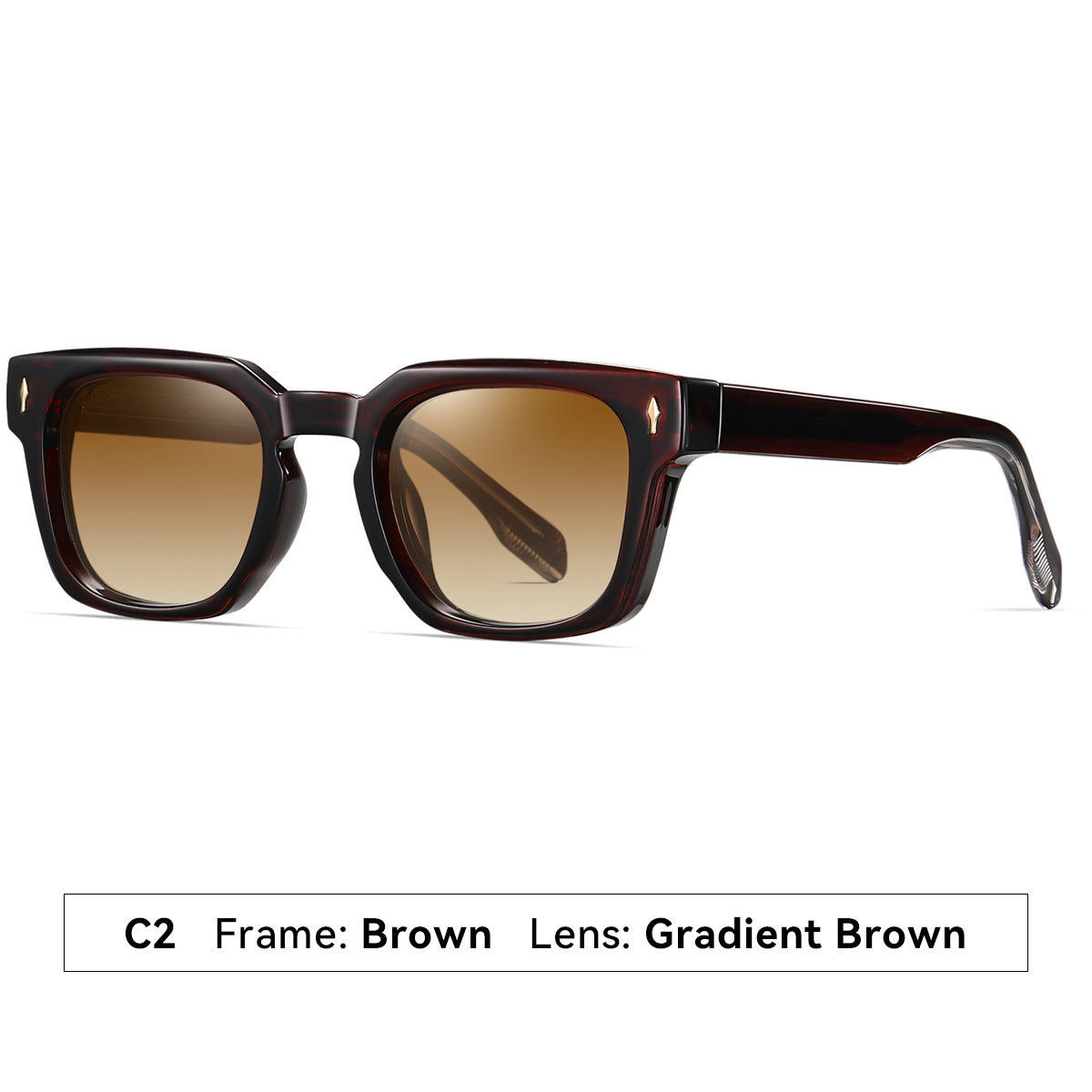 Damen modische Sonnenbrille mit quadratischem Rahmen und verlaufenden Gläsern Brehn