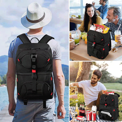 Isolierte Lebensmittel- und Getränkewanne Rucksack Kühler Brehn