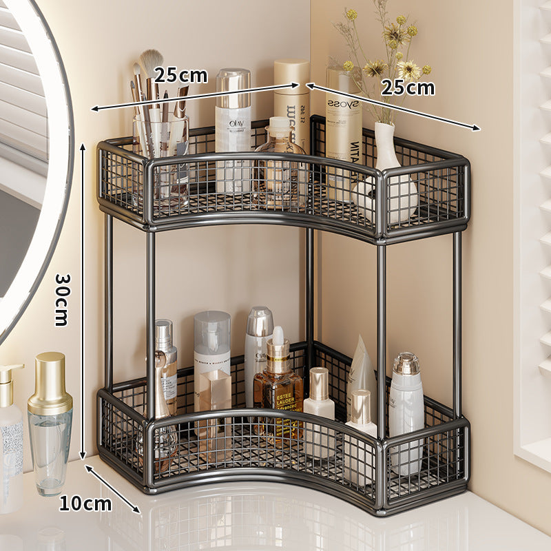 Drei-Tier-Eck-Mesh-Metall-Badregal-Organizer