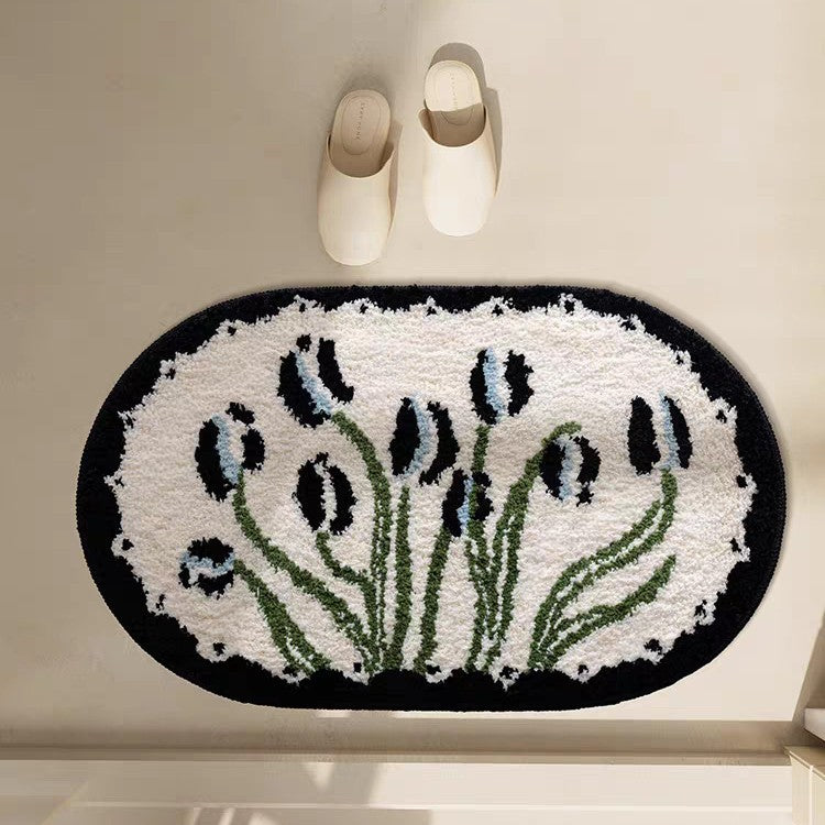 Blumenmuster Badezimmermatte Brehn
