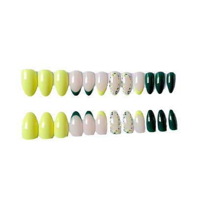 Künstlerisches Floral Akzent Nagel Kunst Set