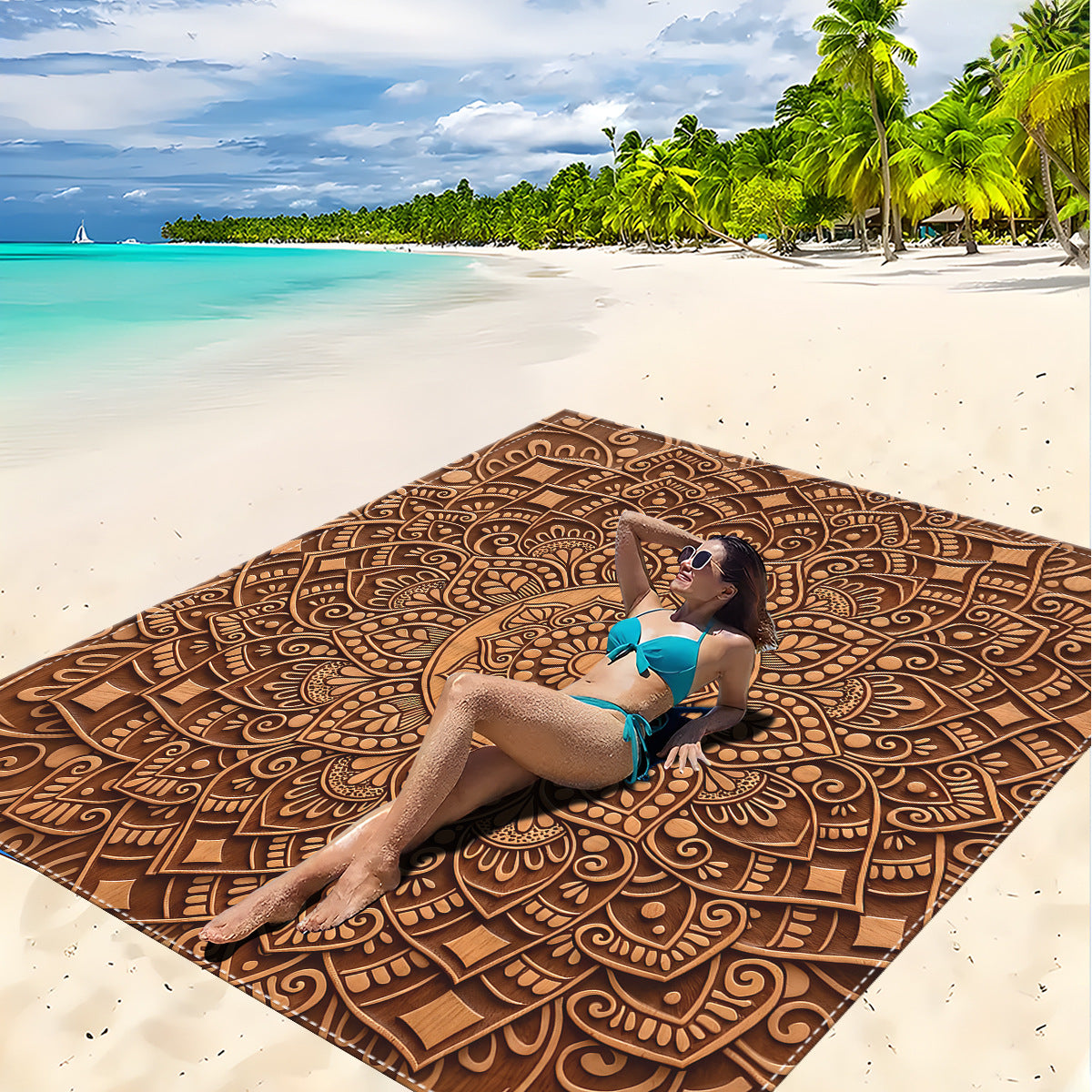 Mandala Design Strandmatte Brehn