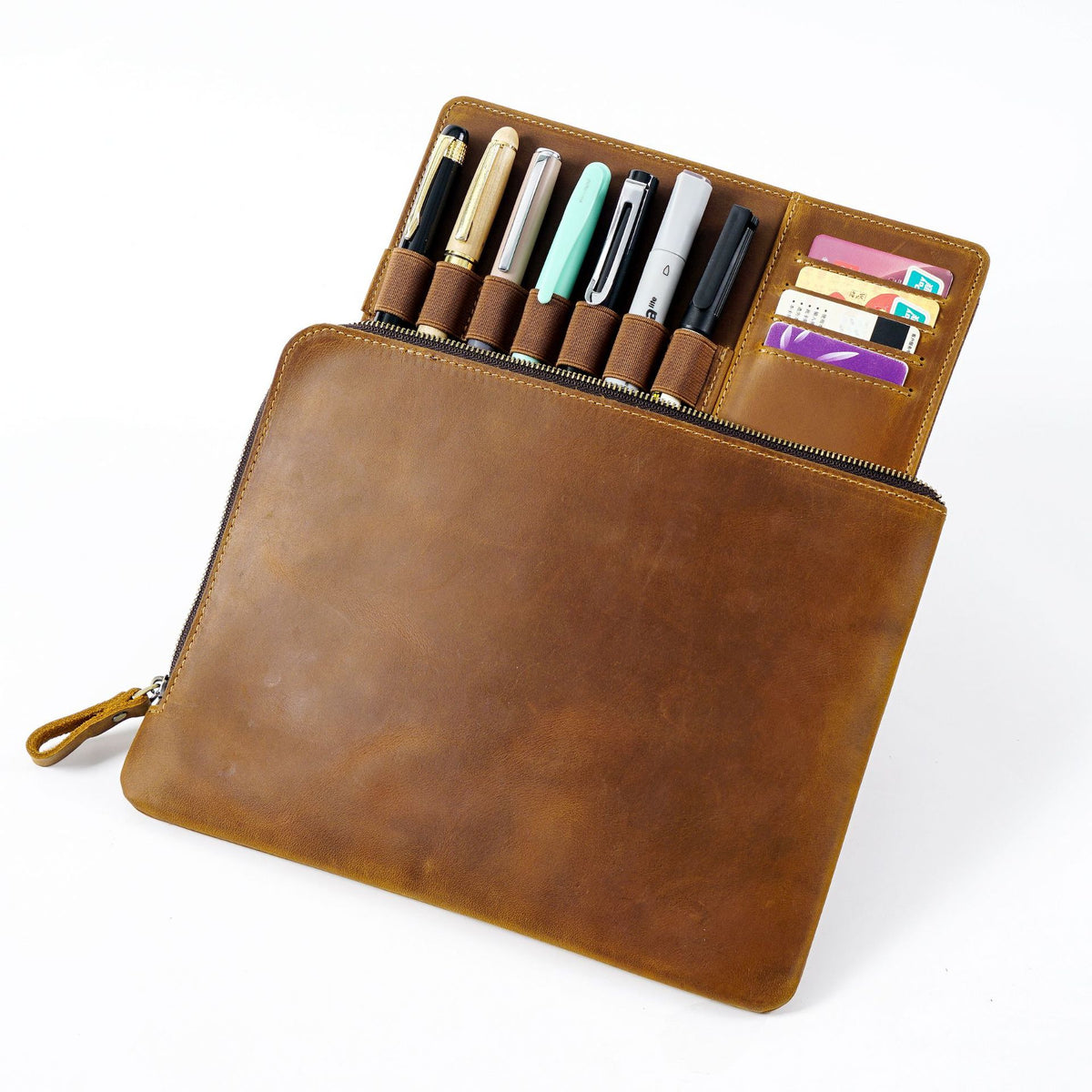 Leder Stifte-Organizer