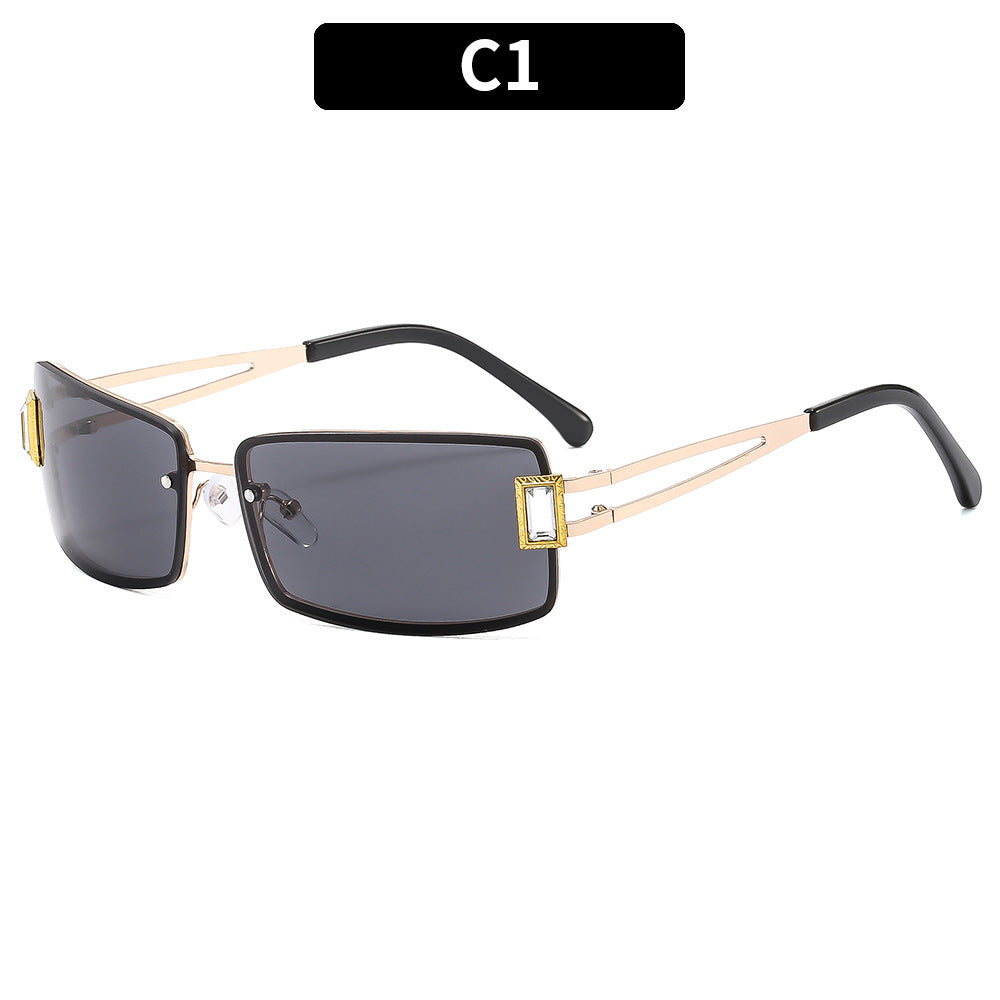 Moderne quadratische Schildbrille