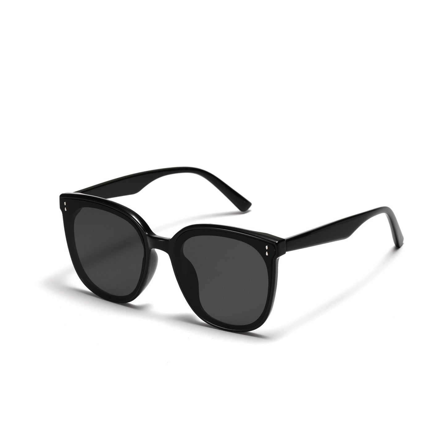 Damen modische quadratische Sonnenbrille mit hochwertigem transparentem Rahmen Brehn