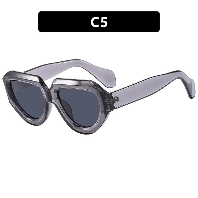 Damen modische Sonnenbrille mit einzigartigem, eckigem Rahmen Brehn