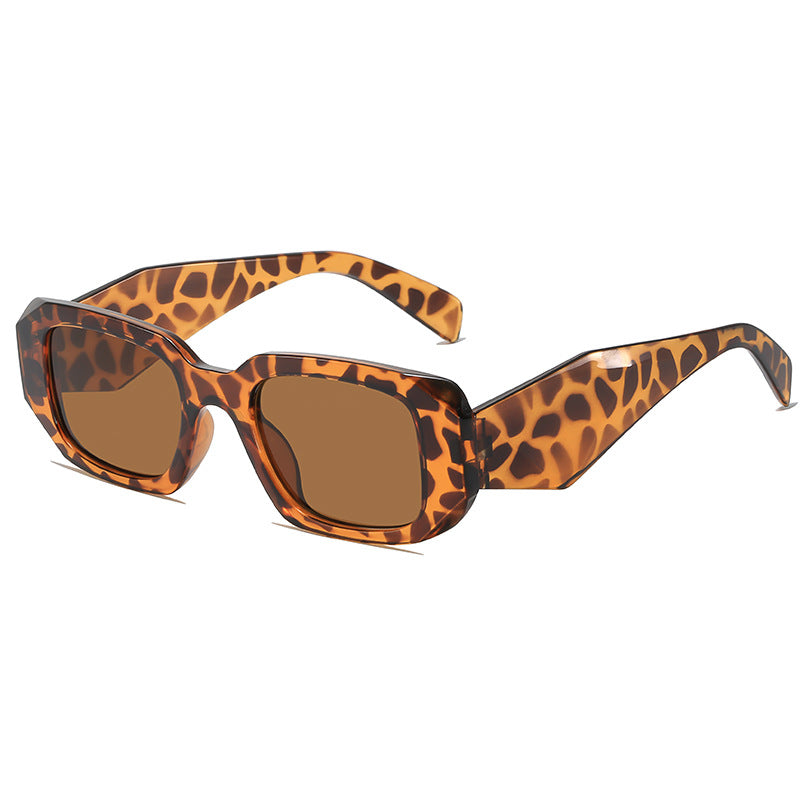 Bold Leopard Print Übergroße Sonnenbrille Brehn