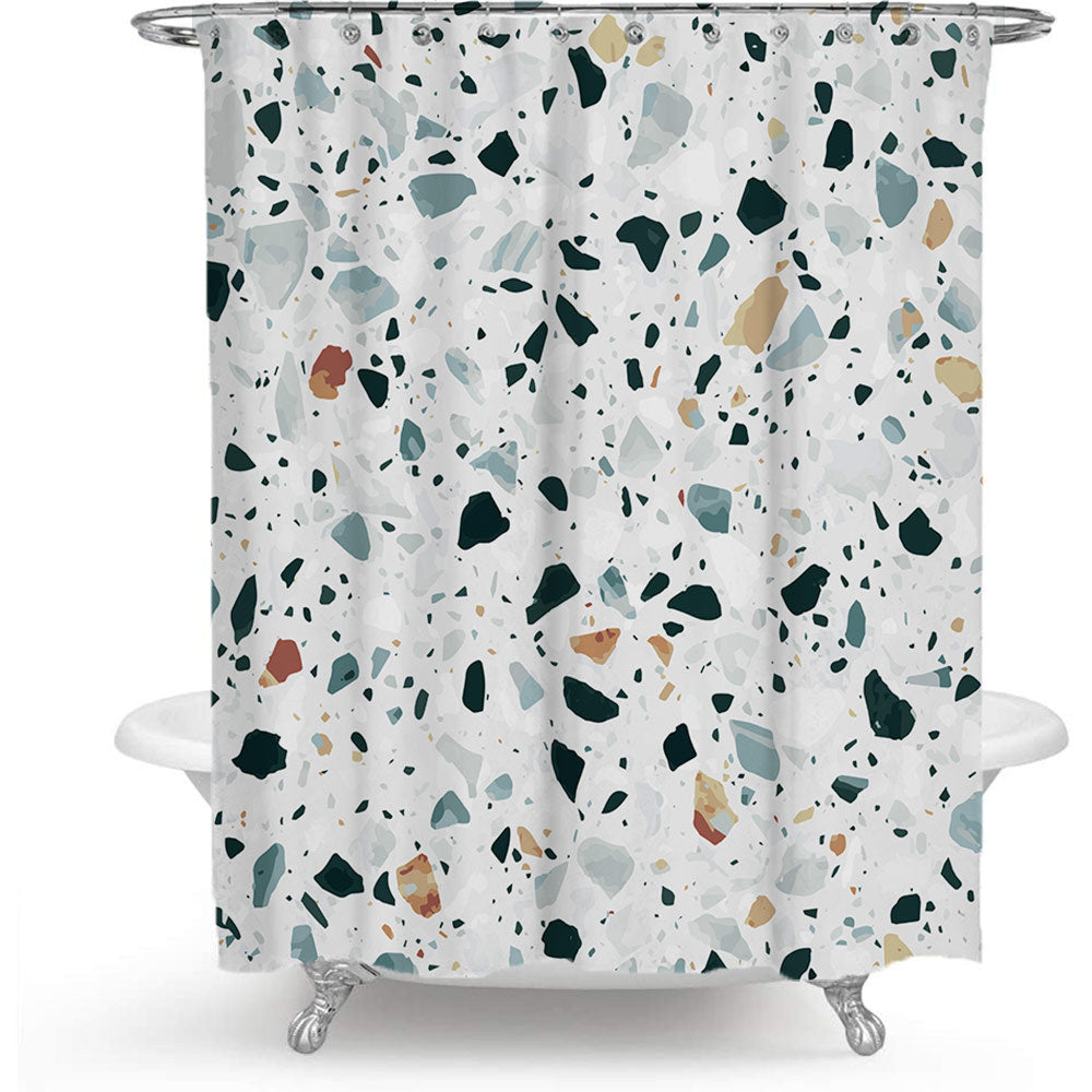 Stylische Terrazzo-Print-Duschvorhang Brehn