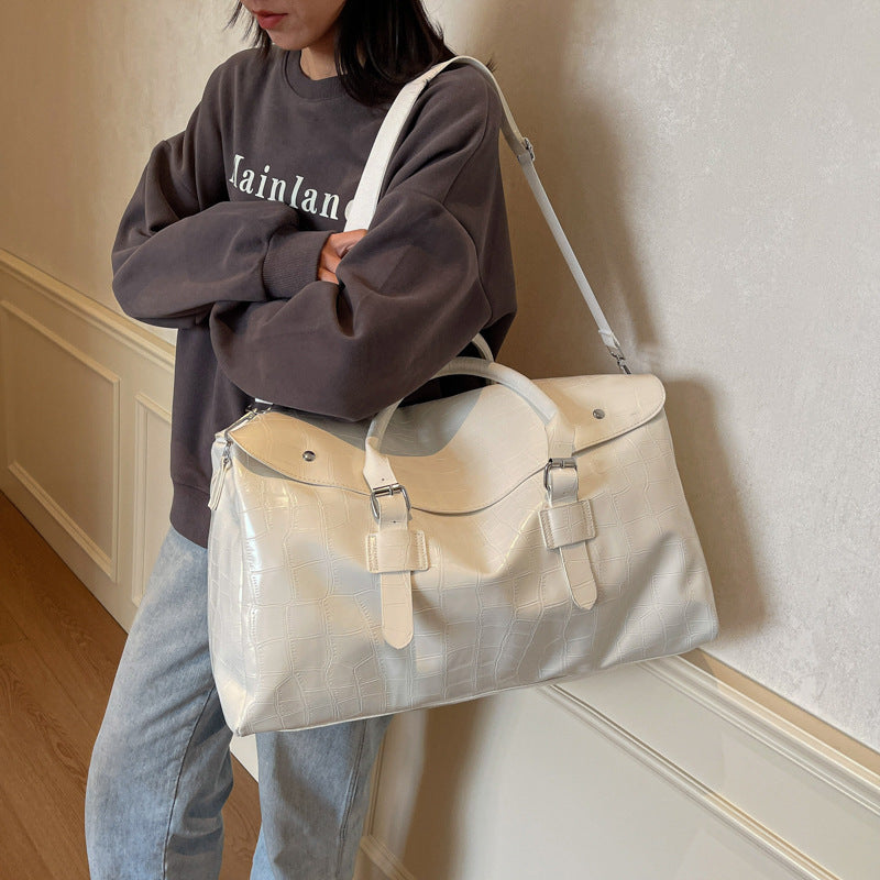 Krokodilstruktur Luxus Reise Duffle Tasche Brehn
