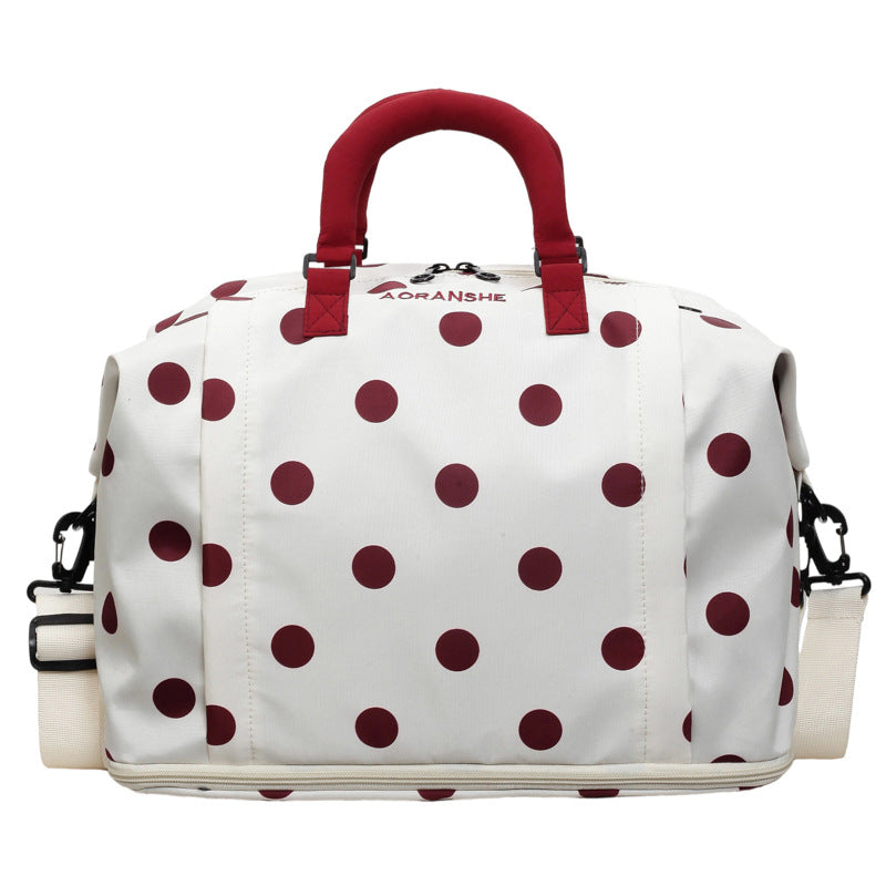 Stylische gepunktete Reisetasche
