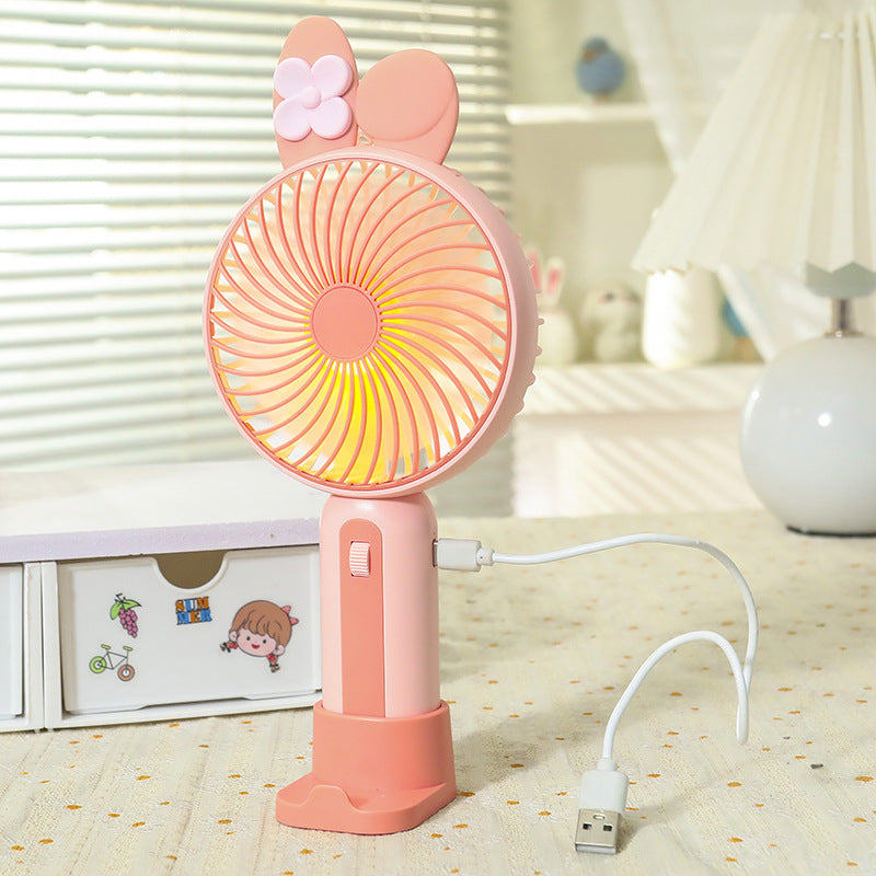 Damen Tragbarer Handventilator mit USB-Anschluss und LED-Beleuchtung Brehn
