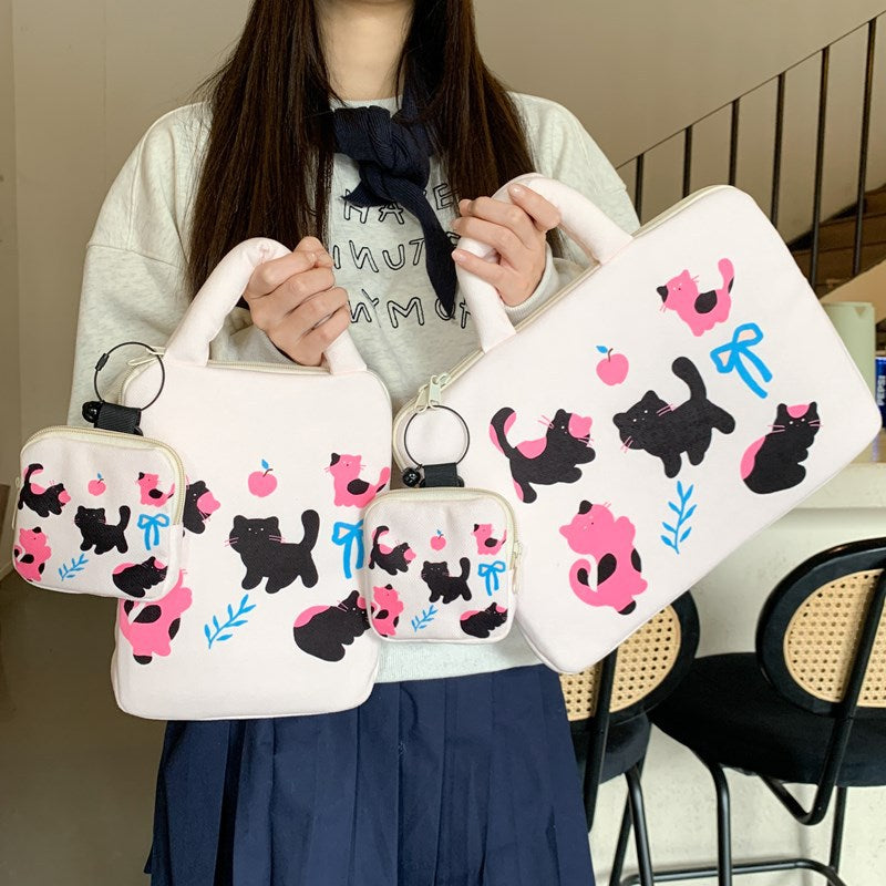 Laptoptasche mit Kreativem Katzenmuster Brehn