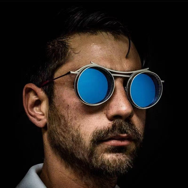 Damen modische runde Sonnenbrille mit extravagantem Design Brehn