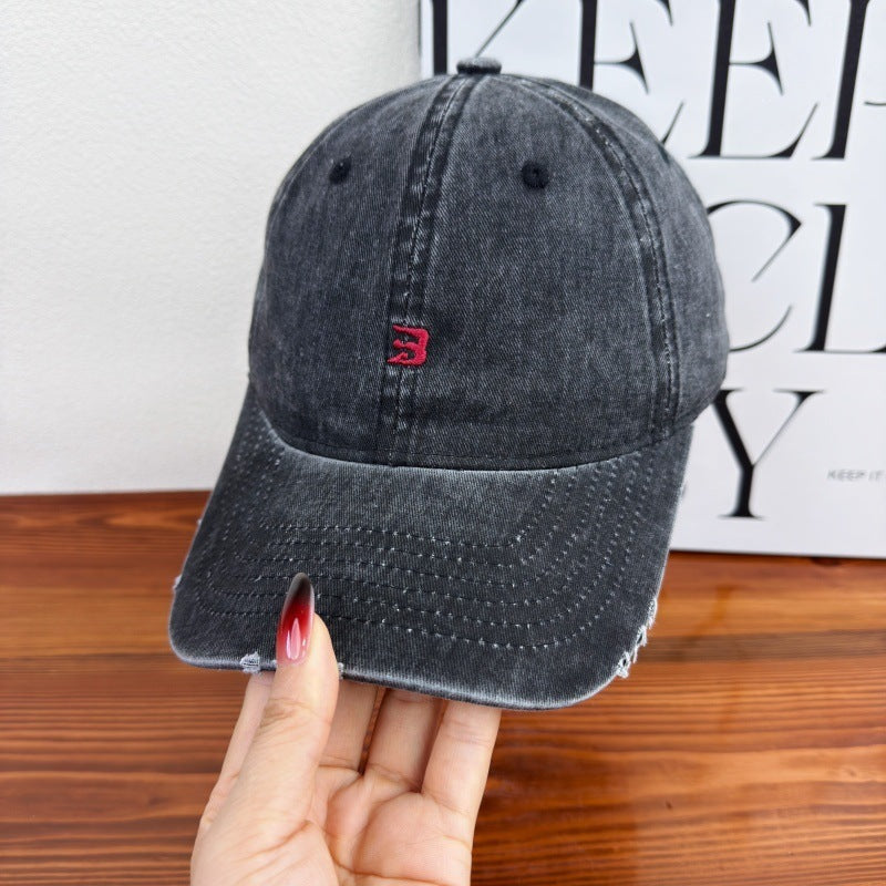 Unisex Distressed Cotton Baseball Cap Brehn 1784083761