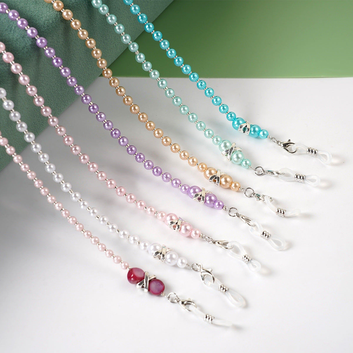 Elegante Perlen Brille Kette Brehn