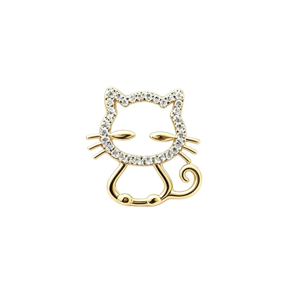 Glitzernde Katzenbrosche Brehn