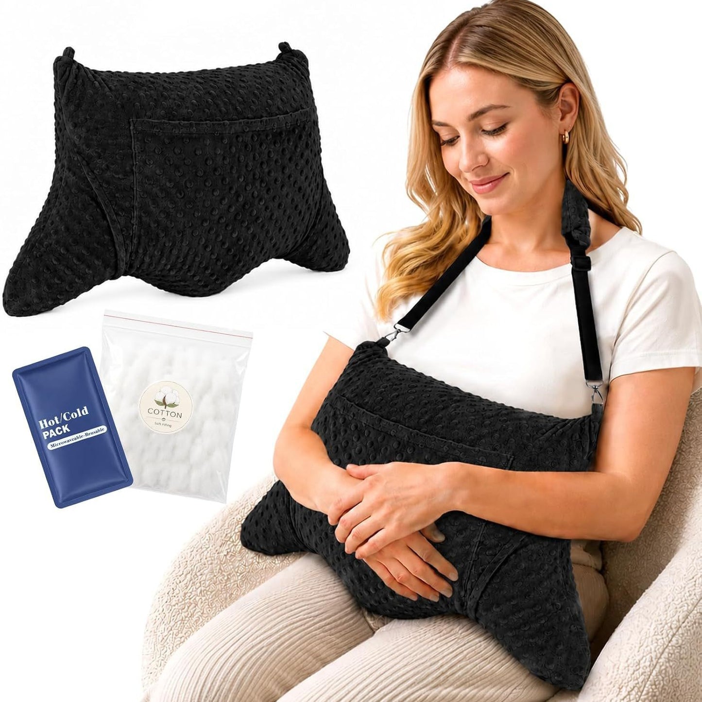 ergonomisches Heizkissen mit Tragriemen Brehn