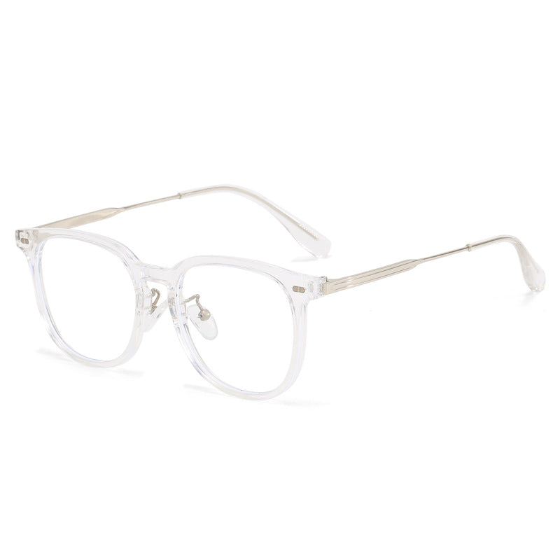 Damen klare rechteckige Brille mit filigranem Metallrahmen Brehn