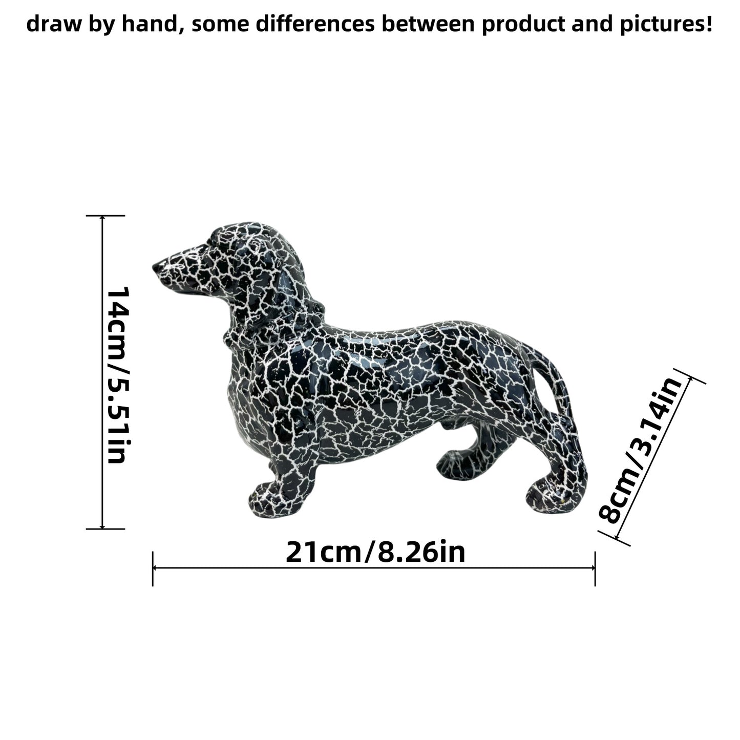 Kreative Dekofigur eines Dachshunds Brehn