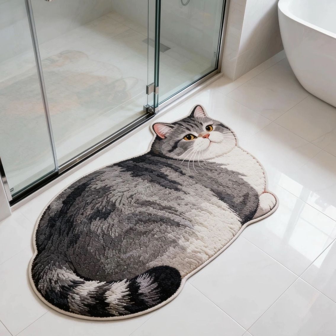 Katzenförmige Badmatte Brehn