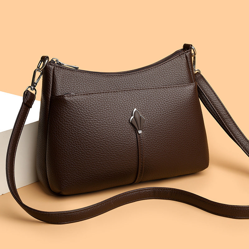 Elegante Leder Schultertasche