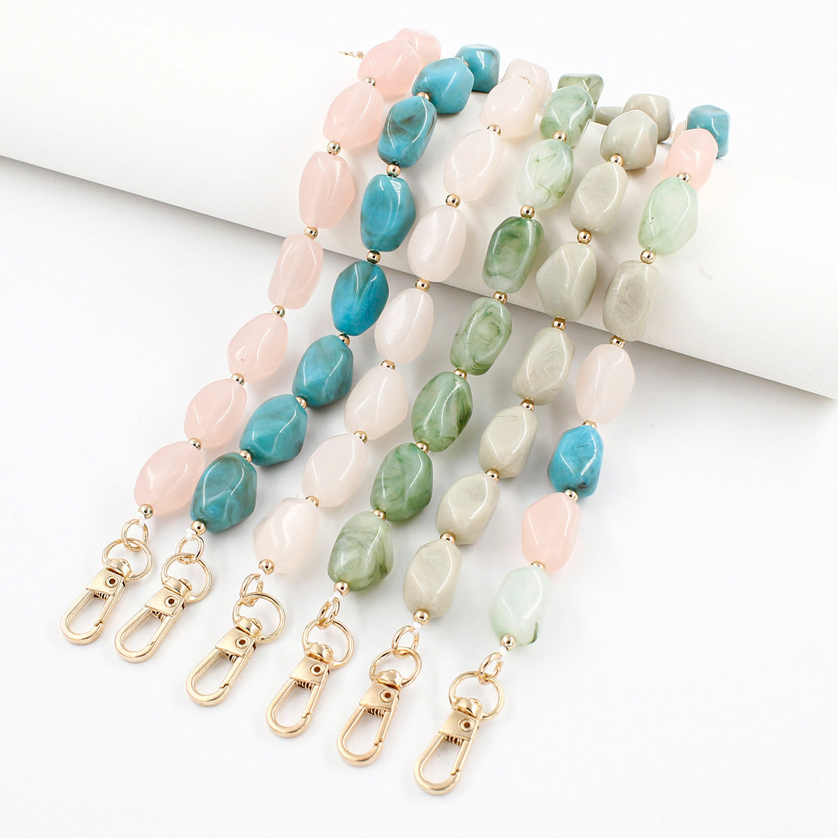 Chunky Beaded Brillen Kette Brehn
