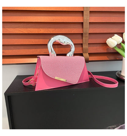 Stylische geometrische strukturierte Handtasche Brehn