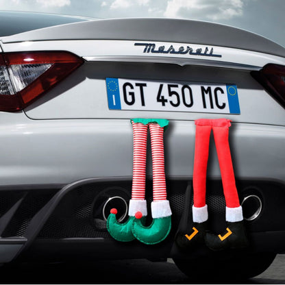 Lustige Weihnachtsbaumdeko mit Elfenschuhen
