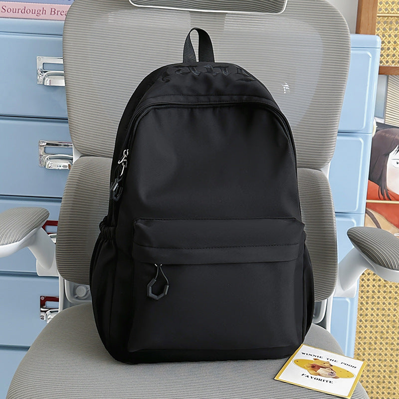 Minimalist Weicher Stoff Schul Rucksack