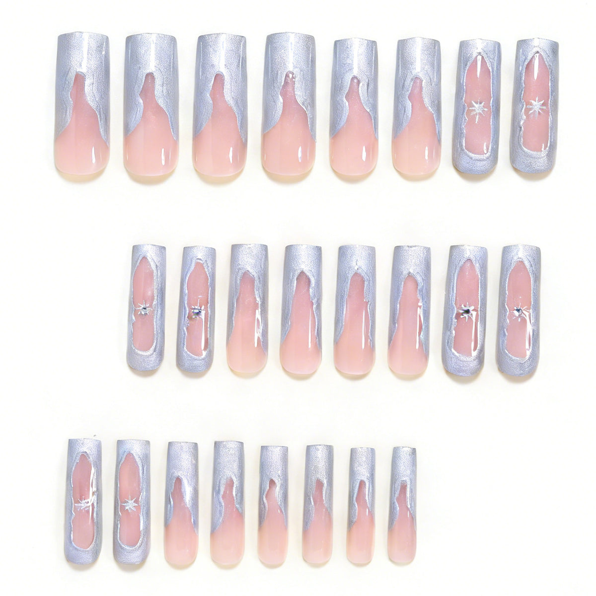Künstlerische Press-On-Nagelerweiterungen Brehn