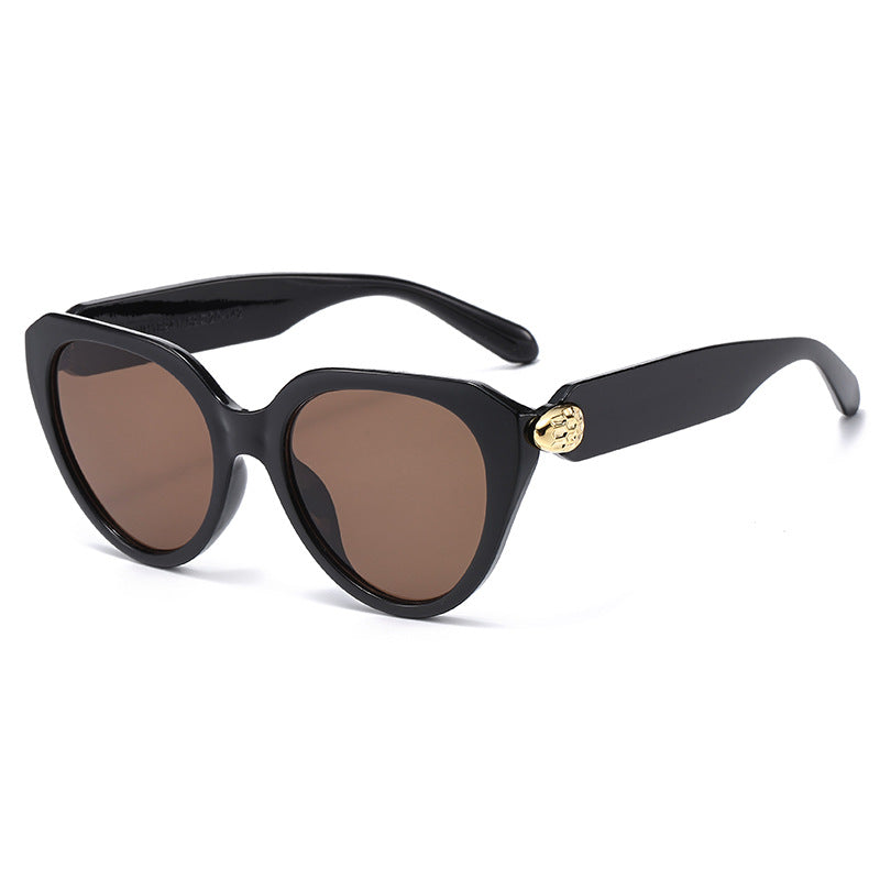 Damen Cat-Eye Sonnenbrille mit goldenen Akzenten und schützendem UV-Filter Brehn