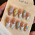 Dekoratives Floral Press-On Nagelkunstset Brehn