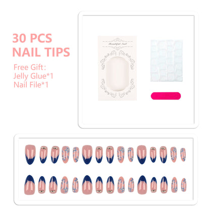 Premium Press-On Nail Tips Set mit Zubehör