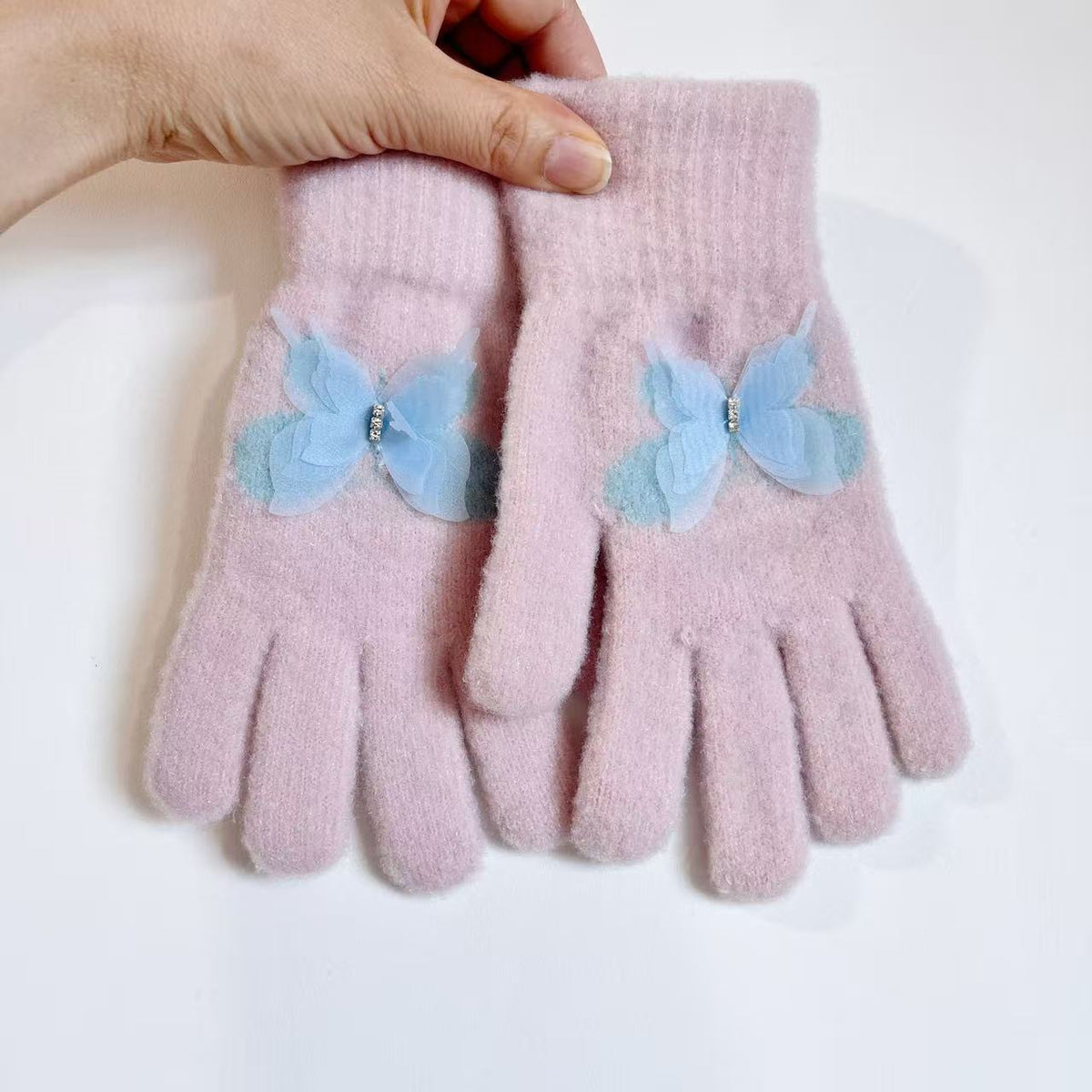 Schmetterlingsverzierte Touchscreen-Handschuhe Brehn