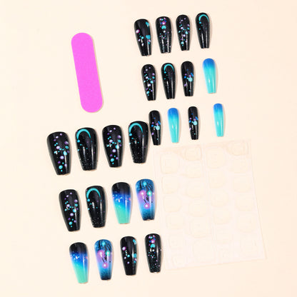 Glamouröse Neon Glitzer Nagelkunst Extensions Brehn