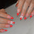 Elegantes Press-On-Nagelset mit Perlen- und Schleifenakzenten Brehn