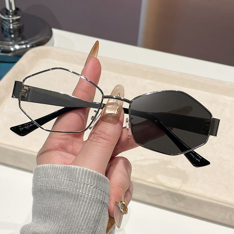 Damen modische Sonnenbrille im eleganten Sechseck-Design Brehn