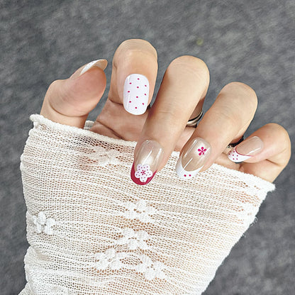 Floral Design Press-On Nail Set Brehn