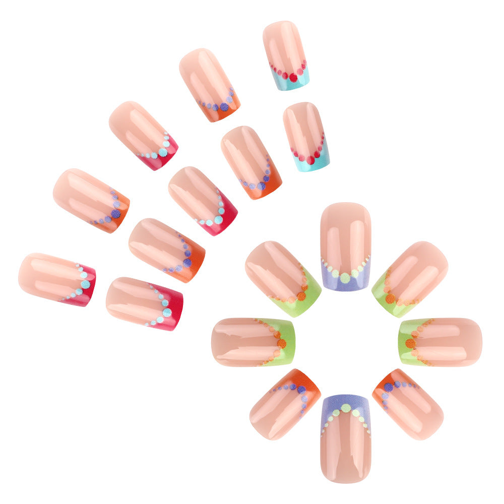 Bunt Punkt Design Nagelkunst Brehn
