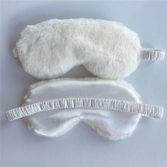 Damen nan weiche Plüsch Schlafmaske mit ergonomischer Polsterung und elastischem Komfortband Brehn