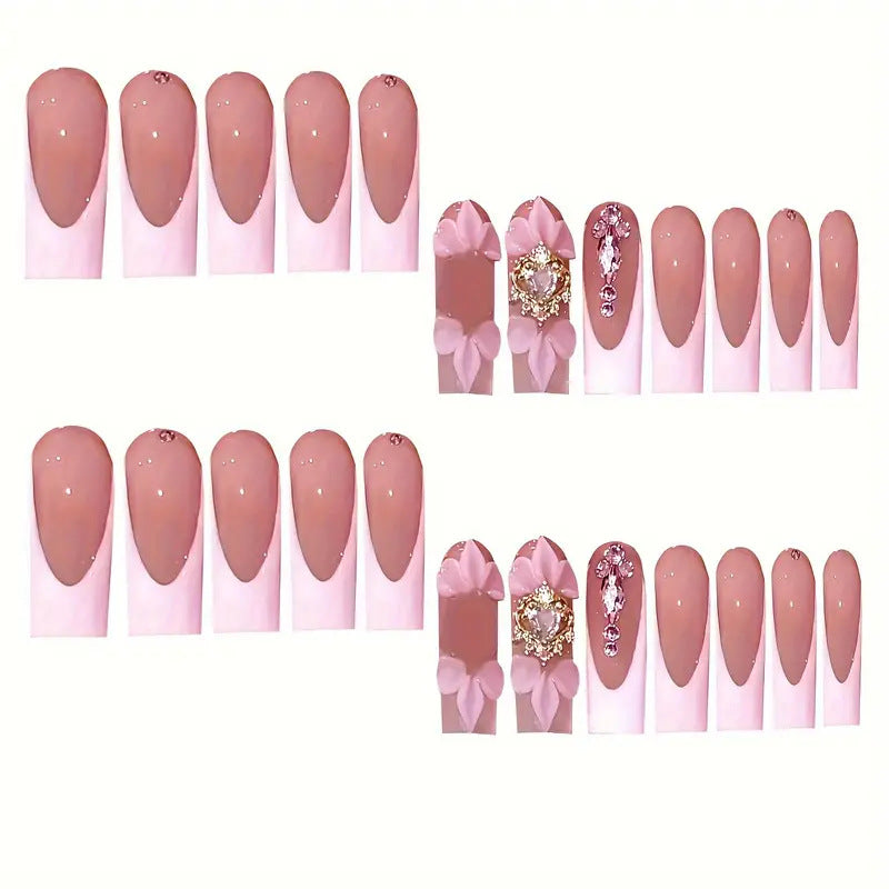 Floral Bohemian Press-On Nagelkunst Brehn