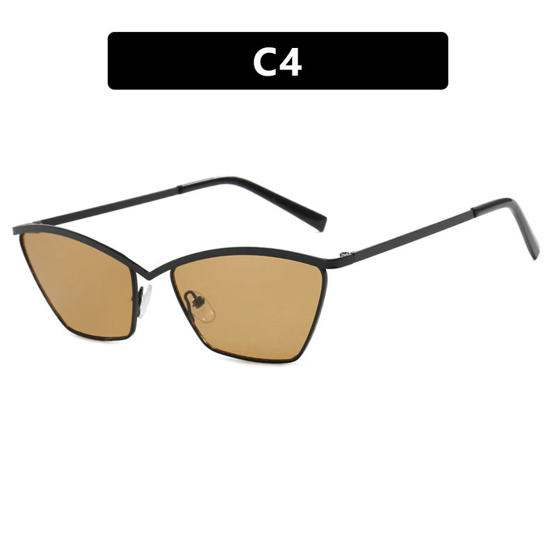 Damen Cat-Eye Sonnenbrille mit stylischem Metallrahmen und UV-Schutz Brehn
