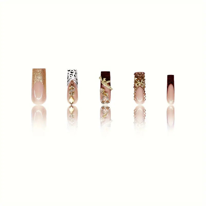 Luxus Themens Press-On Nagelkunst Brehn