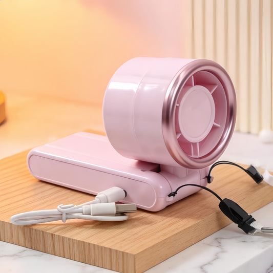 Damen Tragbarer Handventilator mit USB-Ladefunktion und ergonomischem Design Brehn
