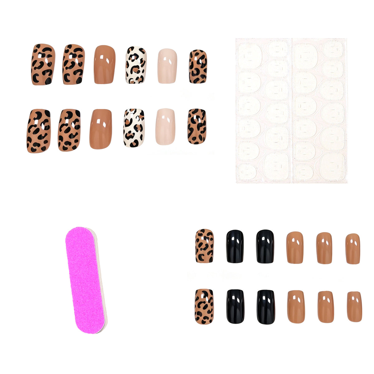 Elegante Leopardenmuster Acryl Nagelkunst Brehn
